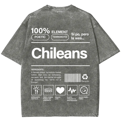 Chileans Unisex Fit  Washed T-Shirt