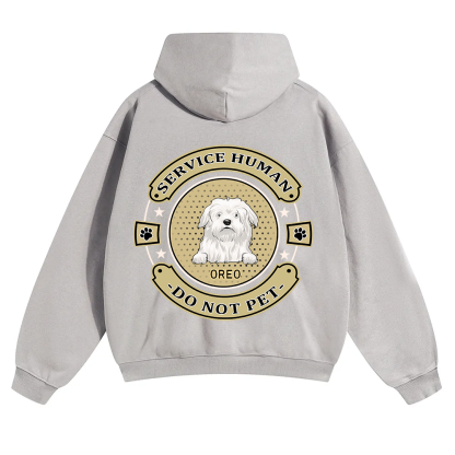 Service Human, Do Not Pet 14 - Personalized Custom Unisex Soild Color Hoodies wearishow