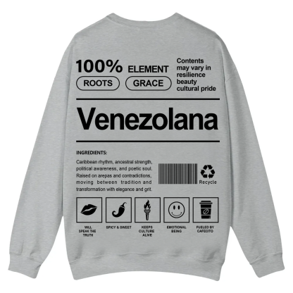 Venezolana Unisex Fit  Casual Crewneck Sweatshirt wearishow