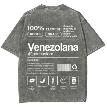 Venezolana Addcustom Unisex Fit  Washed T-Shirt
