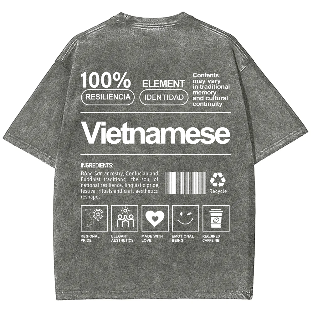 Vietnamese Unisex Fit  Washed T-Shirt