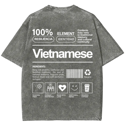Vietnamese Unisex Fit  Washed T-Shirt