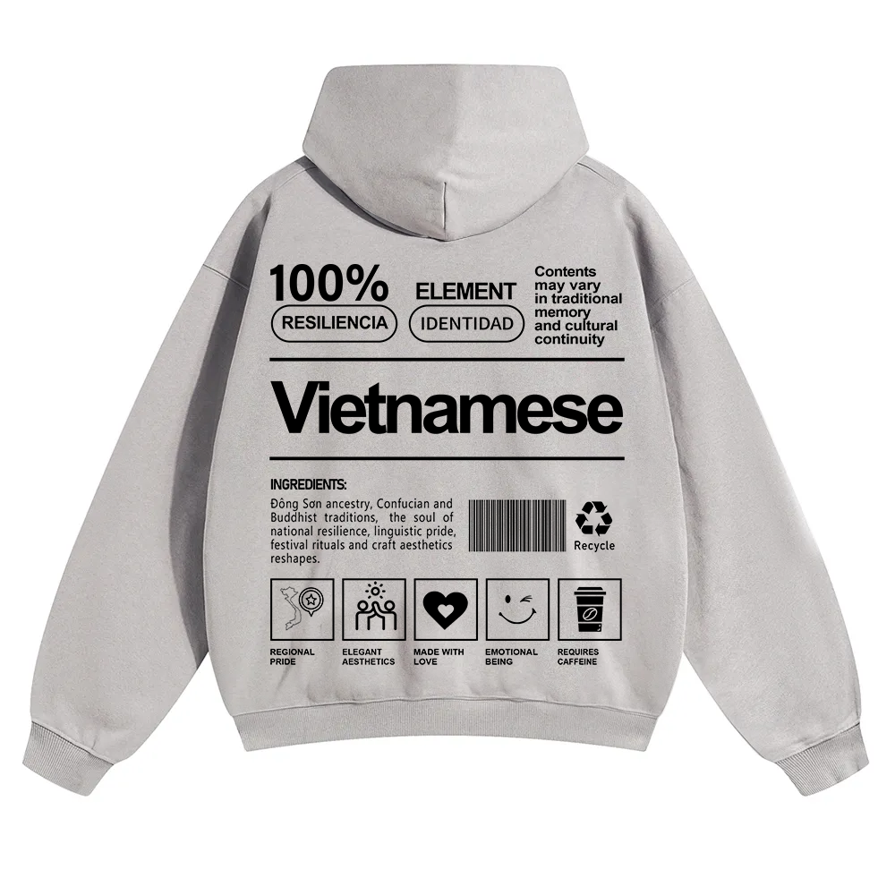 Vietnamese Unisex Fit Color Hoodie wearishow