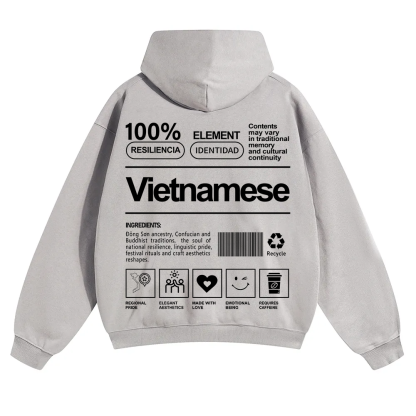 Vietnamese Unisex Fit Color Hoodie wearishow