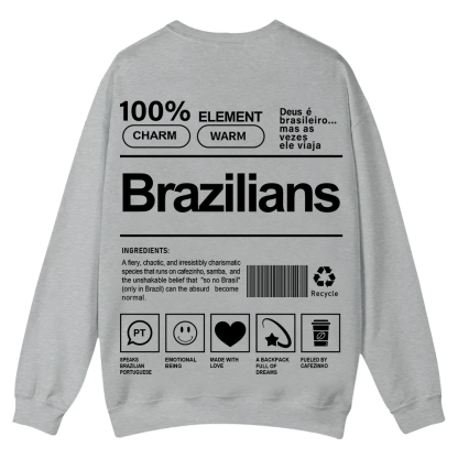 Brazilians Unisex Fit  Casual Crewneck Sweatshirt wearishow