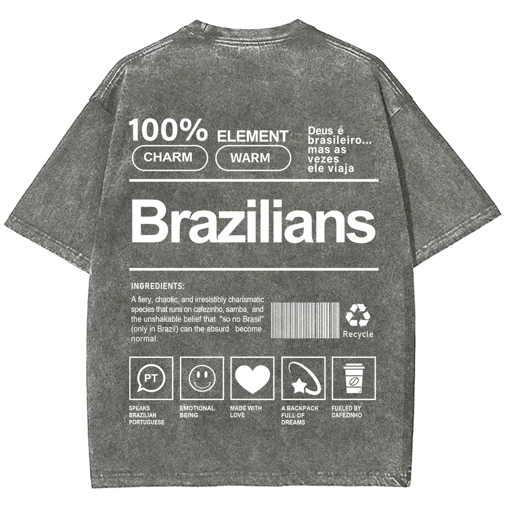 Brazilians Unisex Fit  Washed T-Shirt