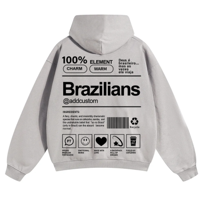 Brazilians Addcustom Unisex Fit Color Hoodie wearishow