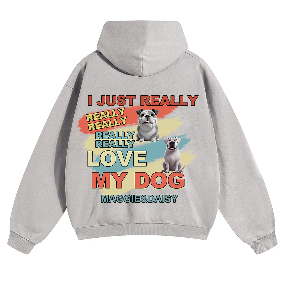 I Just Really Love My Dogs - Personalized Custom Unisex Soild Color Hoodies wearishow