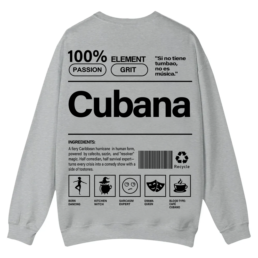 Cubana Unisex Fit  Casual Crewneck Sweatshirt wearishow