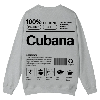 Cubana Unisex Fit  Casual Crewneck Sweatshirt wearishow