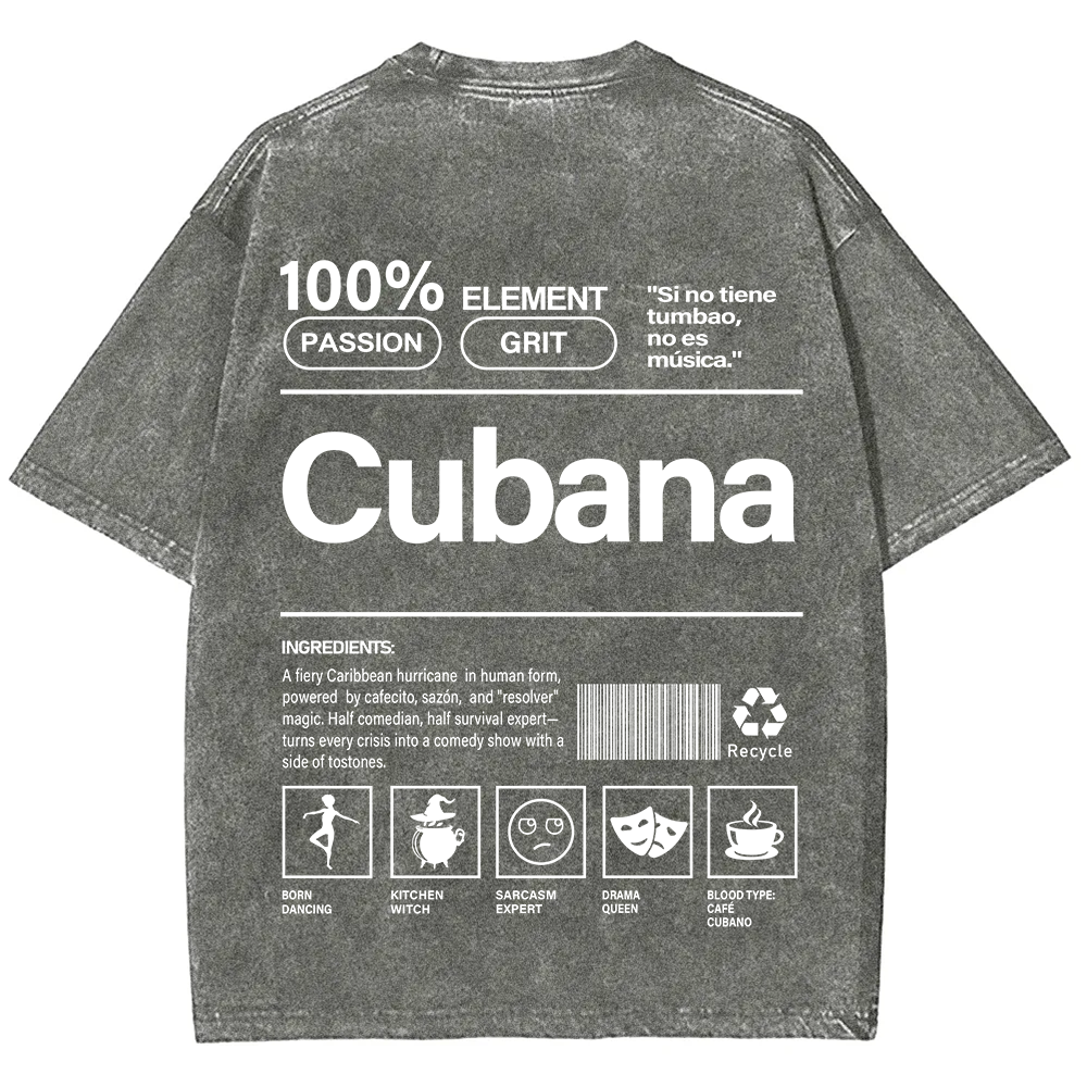 Cubana Unisex Fit  Washed T-Shirt