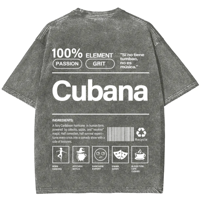 Cubana Unisex Fit  Washed T-Shirt