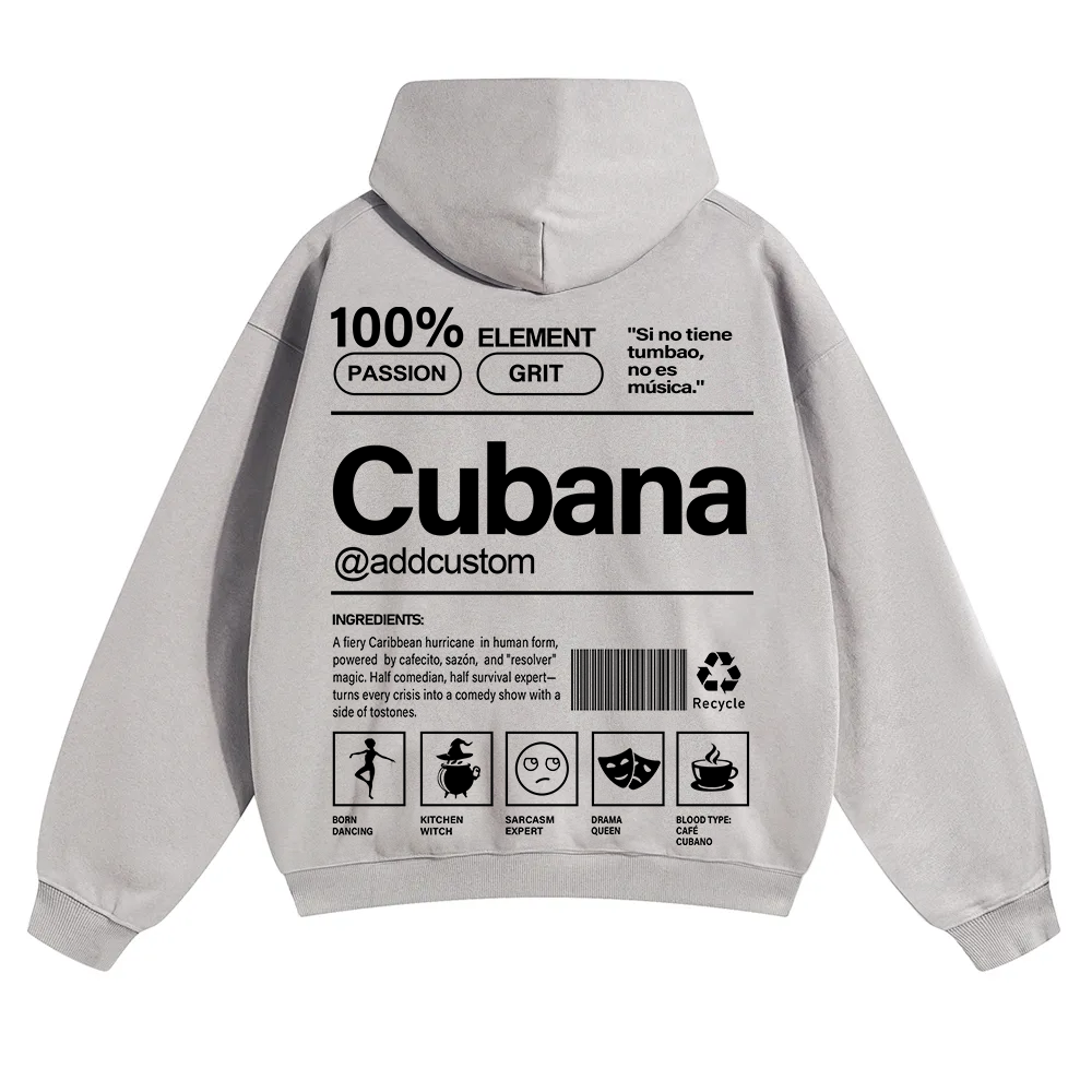 Cubana Addcustom Unisex Fit Color Hoodie wearishow