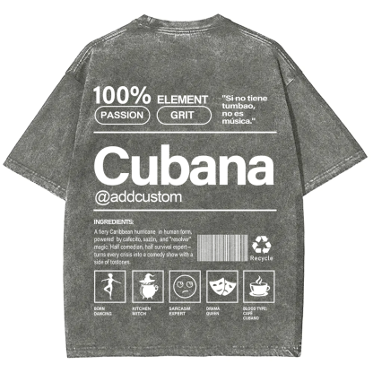 Cubana Addcustom Unisex Fit  Washed T-Shirt