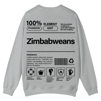 Zimbabweans Unisex Fit  Casual Crewneck Sweatshirt wearishow