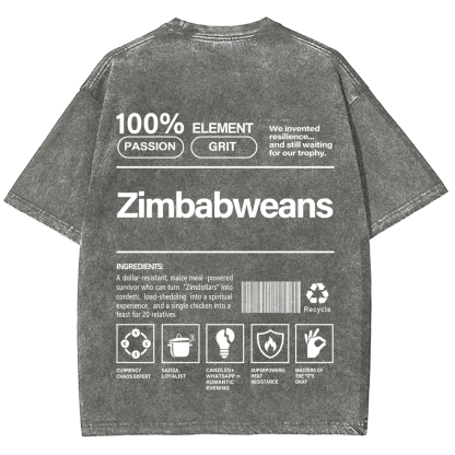 Zimbabweans Unisex Fit  Washed T-Shirt