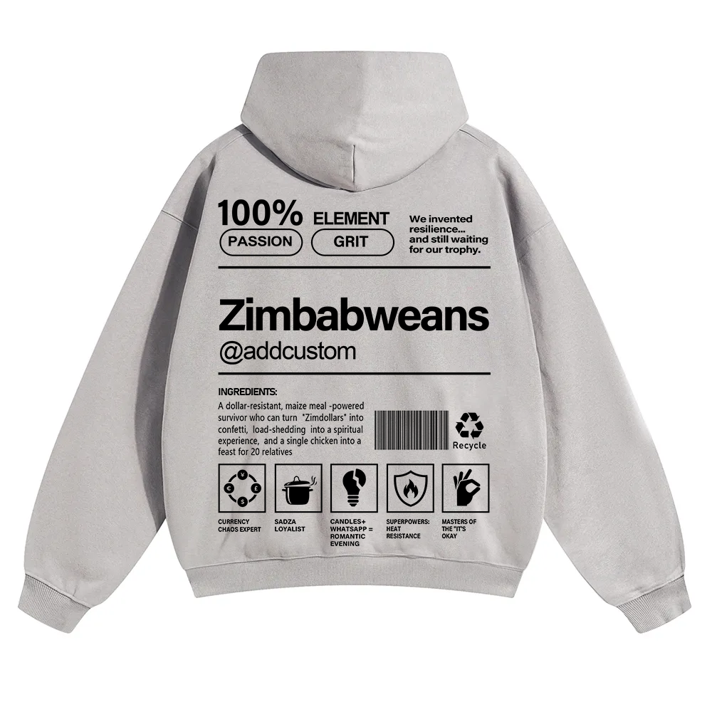 Zimbabweans Addcustom Unisex Fit Color Hoodie wearishow
