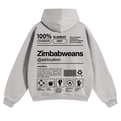 Zimbabweans Addcustom Unisex Fit Color Hoodie wearishow