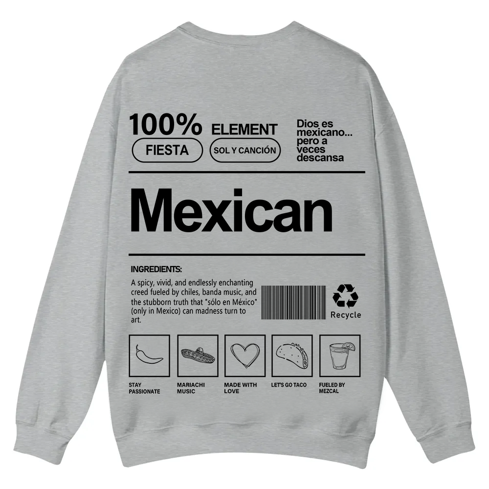 Mexican Unisex Fit  Casual Crewneck Sweatshirt wearishow