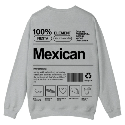 Mexican Unisex Fit  Casual Crewneck Sweatshirt wearishow