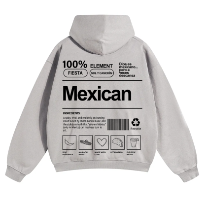 Mexican Unisex Fit Color Hoodie wearishow