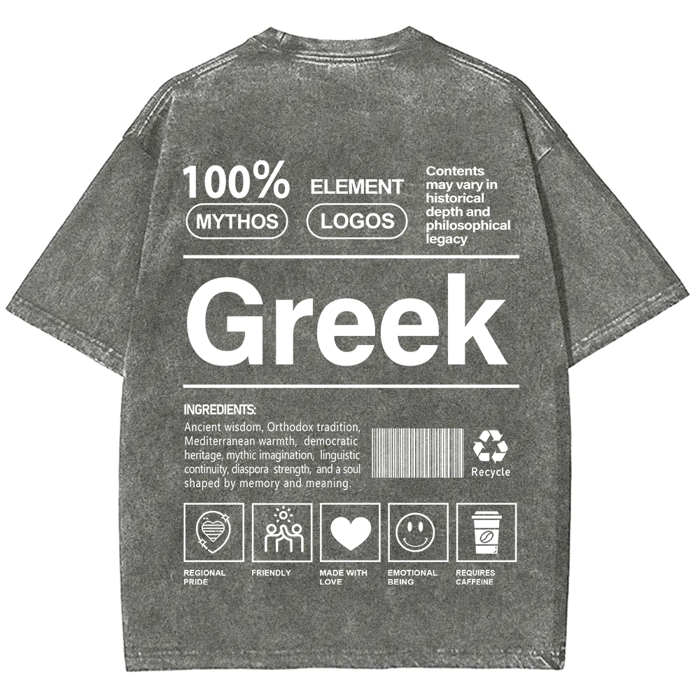 Greek Unisex Fit  Washed T-Shirt