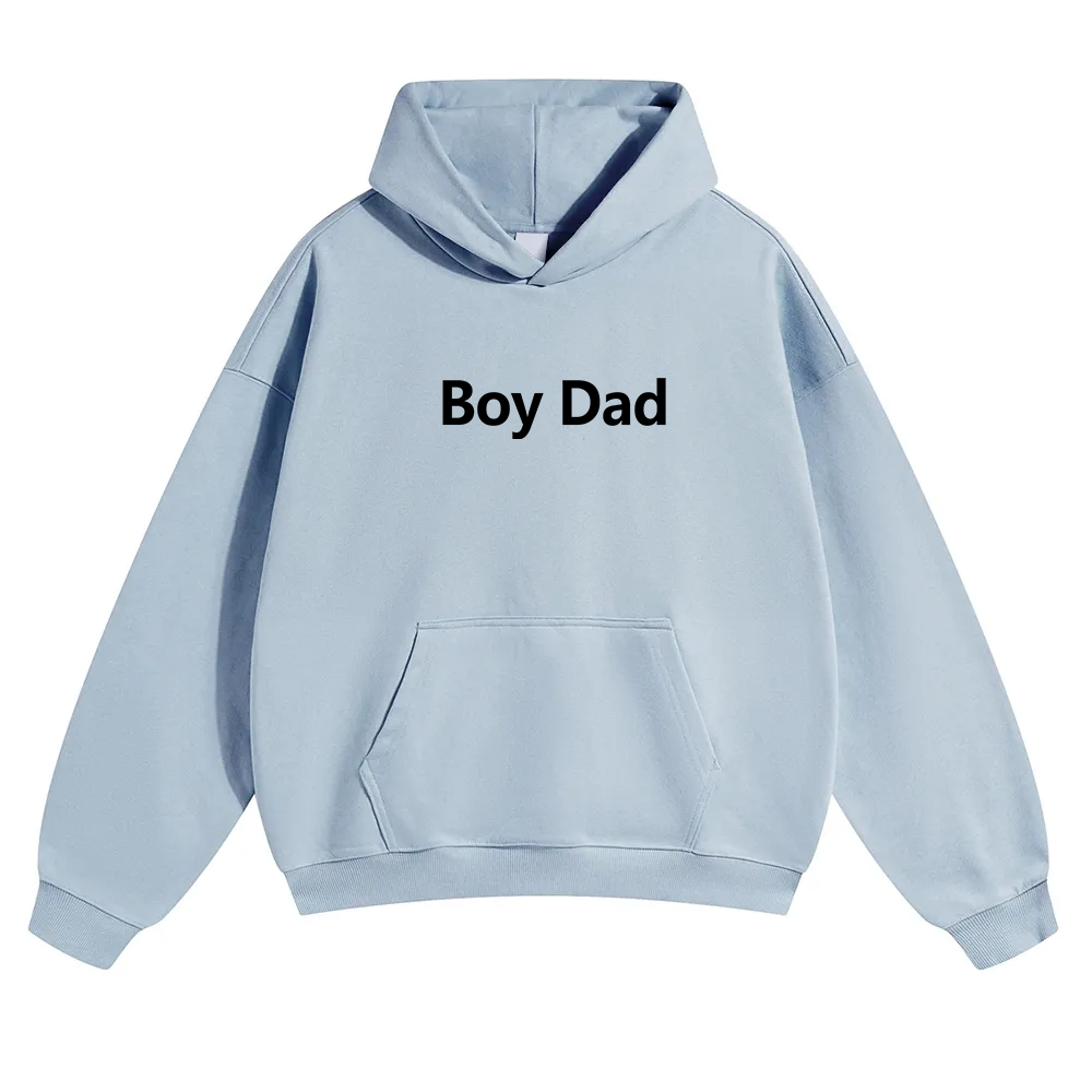 Boy Dad Unisex Solid Color Hoodie wearishow