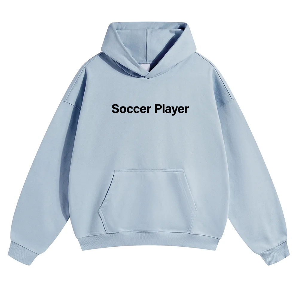 Soccer Player Unisex Solid Color Hoodie wearishow