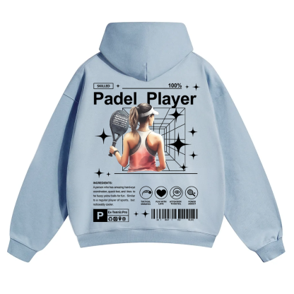 Padel Player Unisex Solid Color Hoodie wearishow