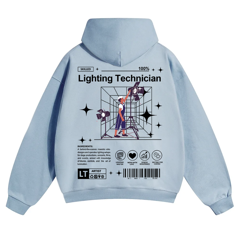 Lighting Technician Unisex Solid Color Hoodie wearishow