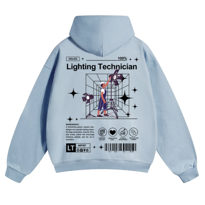 Lighting Technician Unisex Solid Color Hoodie wearishow