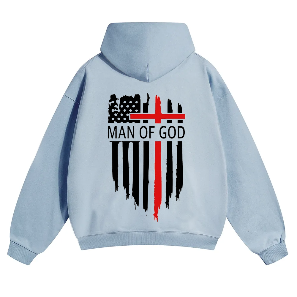 Man Of God Chrsitian Unisex Solid Color Hoodie wearishow