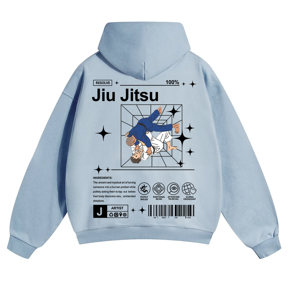 Jiu Jitsu Unisex Solid Color Hoodie wearishow