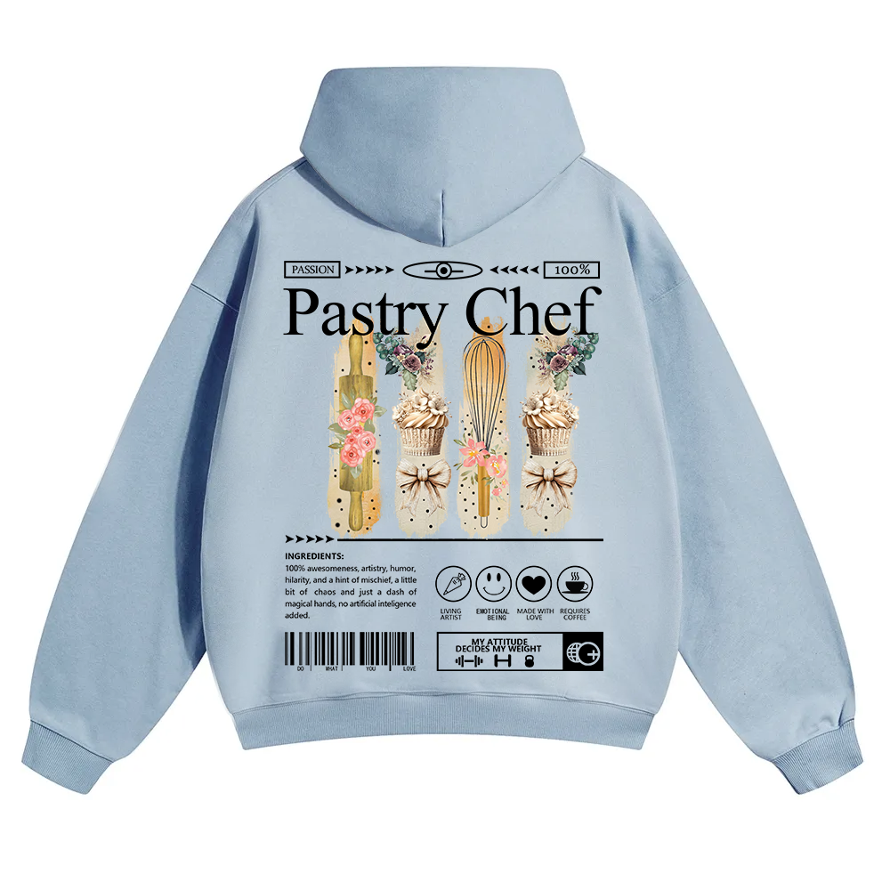 Pastry Chef Unisex Solid Color Hoodie wearishow