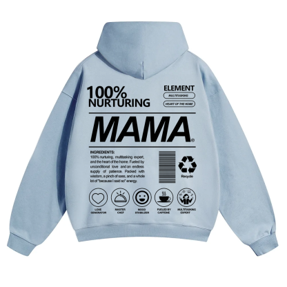 Mama Unisex Solid Color Hoodie wearishow