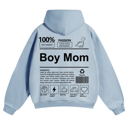 Boy Mom Unisex Solid Color Hoodie wearishow