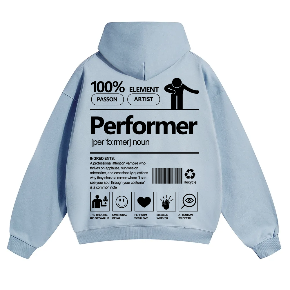 Performer Unisex Solid Color Hoodie wearishow