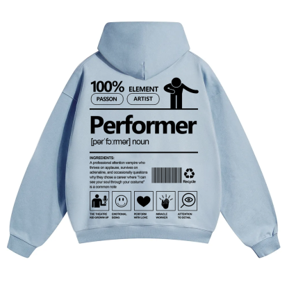Performer Unisex Solid Color Hoodie wearishow