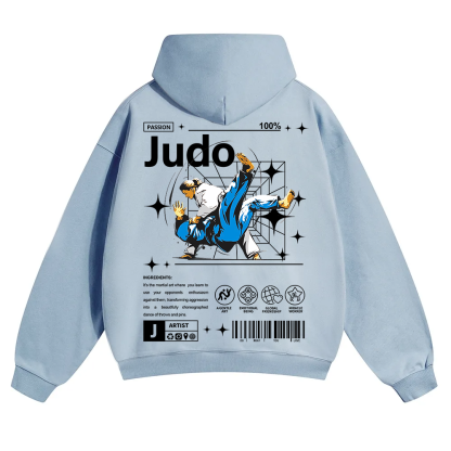 Judo Unisex Solid Color Hoodie wearishow
