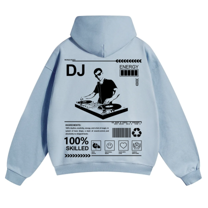 DJ Unisex Solid Color Hoodie wearishow