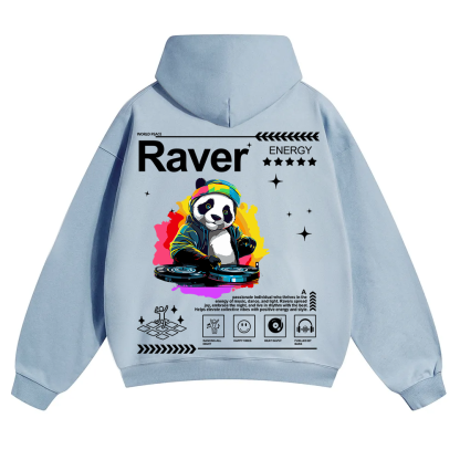 Raver Unisex Solid Color Hoodie wearishow