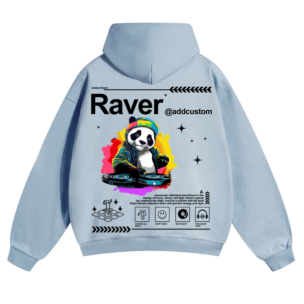 Addcustom Raver Unisex Solid Color Hoodie wearishow