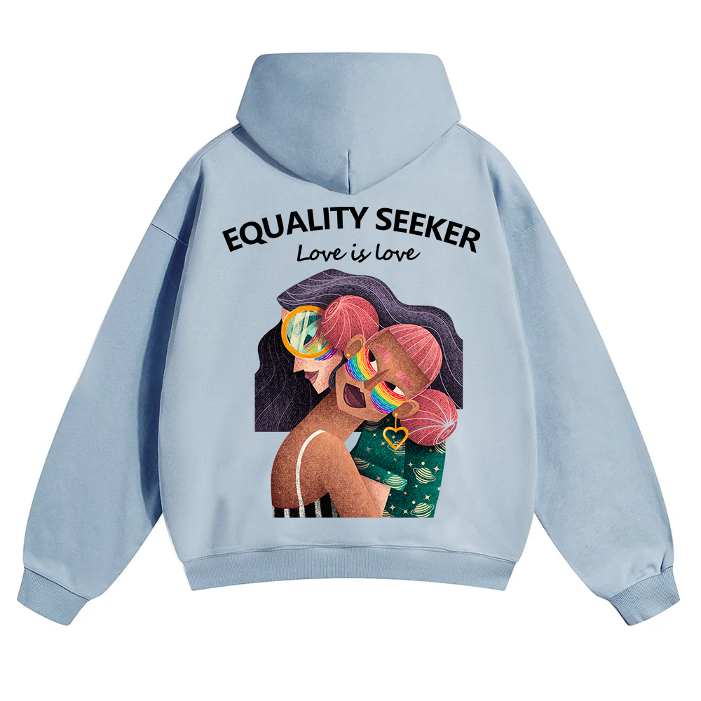 Equality Seeker Love Is Love Unisex Solid Color Hoodie wearishow