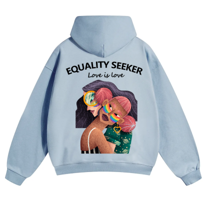 Equality Seeker Love Is Love Unisex Solid Color Hoodie wearishow