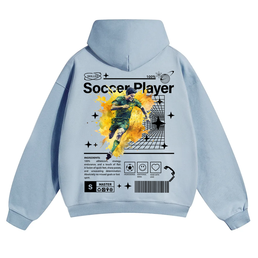 Soccer Player Unisex Solid Color Hoodie wearishow