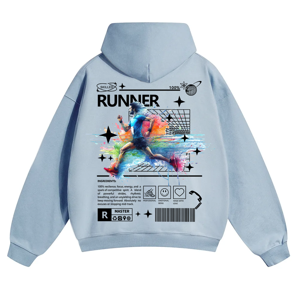 Runner Unisex Solid Color Hoodie wearishow