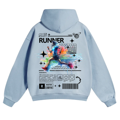 Runner Unisex Solid Color Hoodie wearishow