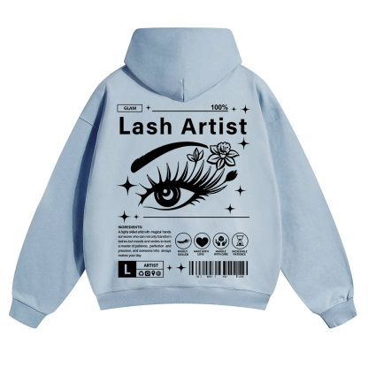 Lash Artist Unisex Solid Color Hoodie wearishow
