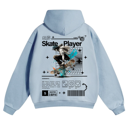 Skate Player  Unisex Solid Color Hoodie wearishow