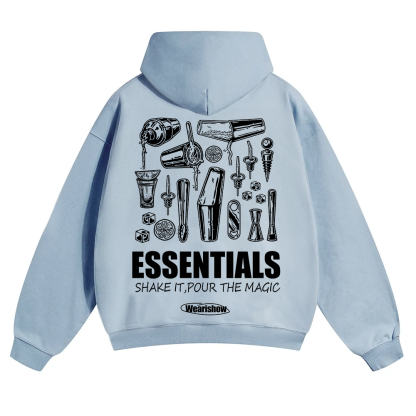 Bartender Essentials Unisex Solid Color Hoodie wearishow